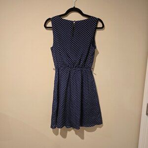 Forever 21 Navy Blue Polka Dot Dress XS
